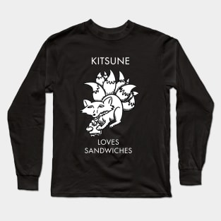 A Kitsune Eating a Sandwich! Long Sleeve T-Shirt